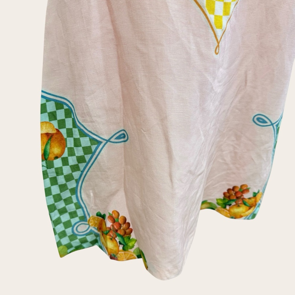 Antonio Melani Small Eliana Fruit Print Linen Blend Sleeveless Mini Dress NWT - Picture 6 of 13